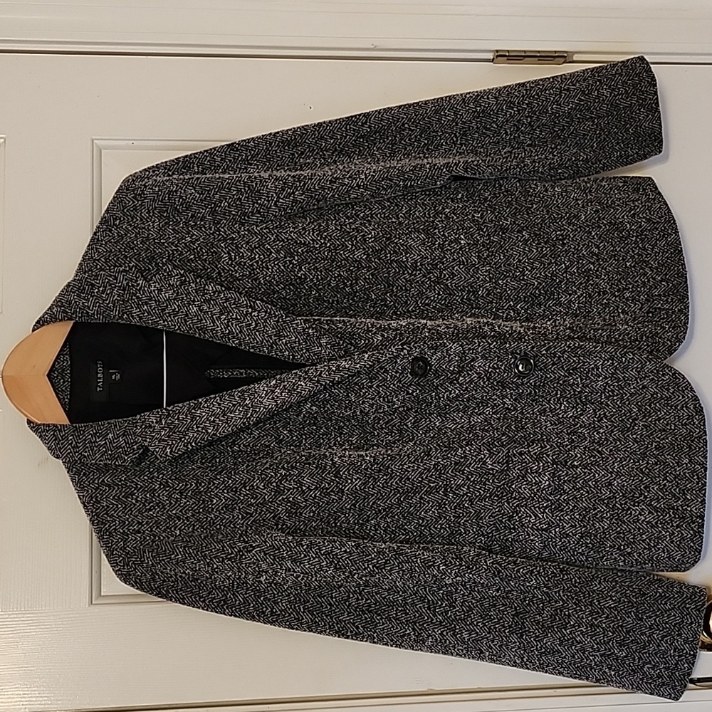 Women's Talbot Black White Tweed Jacket Blazer Coat XL